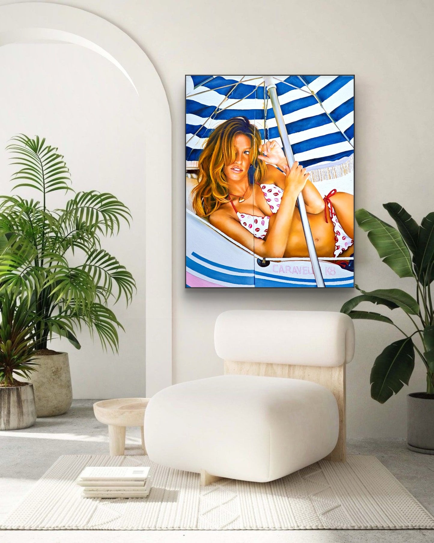 Lips & Waves Poster