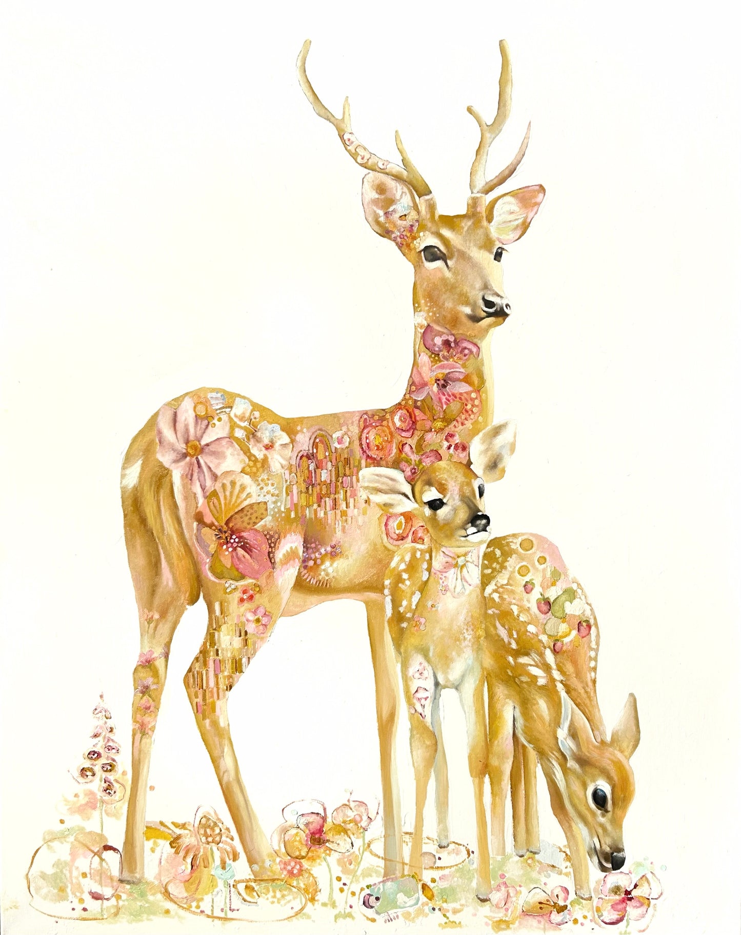 Blomstrande band original tavla