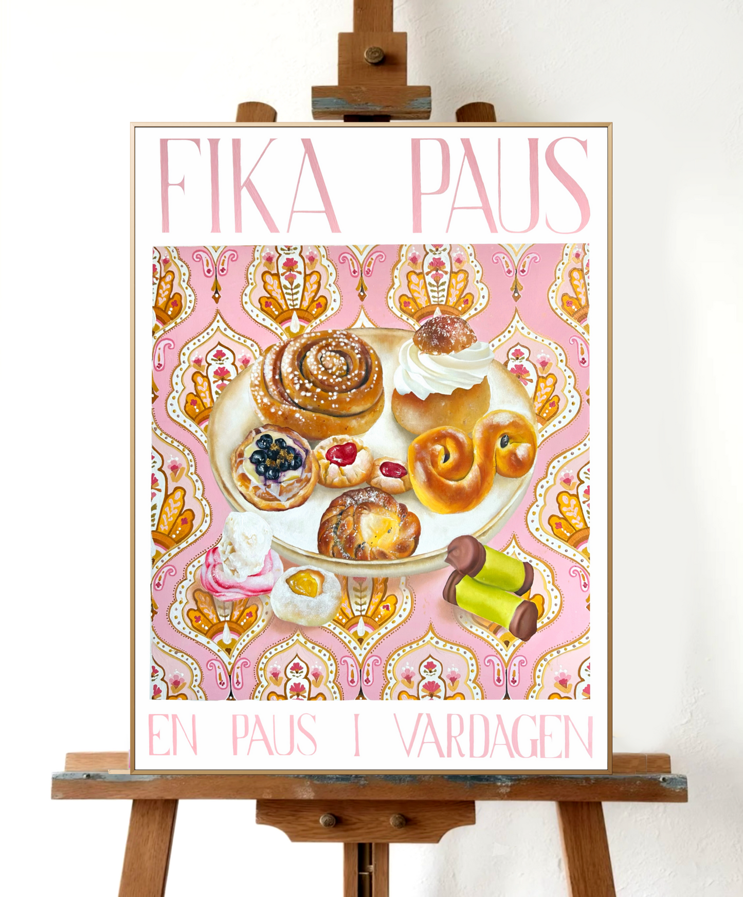 ”Fika paus” poster 50x70cm