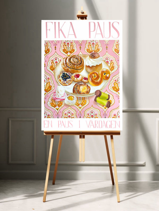 ”Fika paus” poster 70x100cm