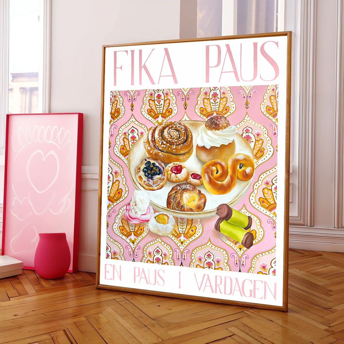”Fika paus” poster 50x70cm
