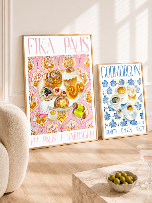 ”Fika paus” original tavla
