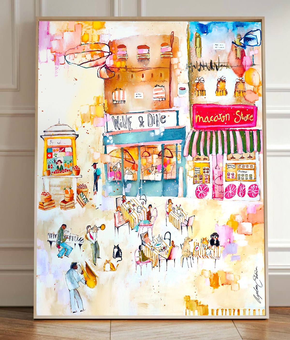 Paws & Pastries orginal tavla